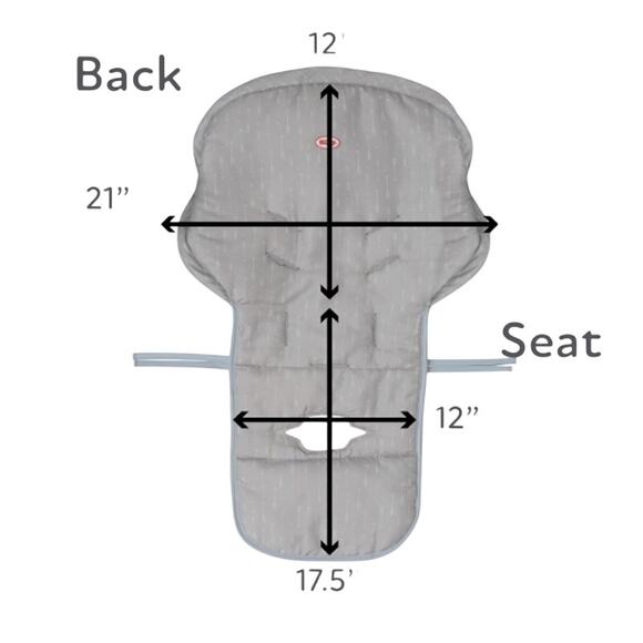 Nuby High Chair Cover Spills and Crumbs Water Resistant Arrow Print - Picture 6 of 6